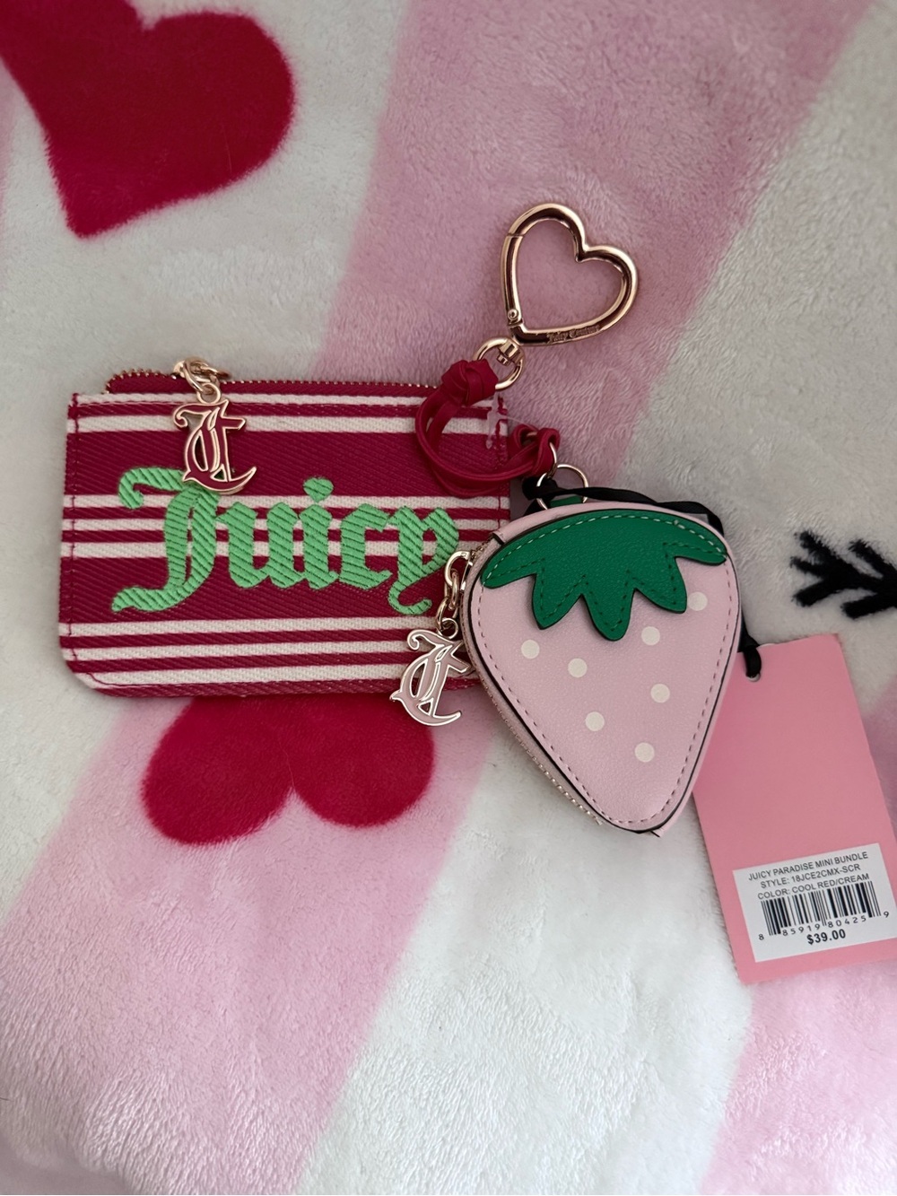 NWT Juicy Couture Juicy Paradise Mini Bundle in Cool Red/Cream